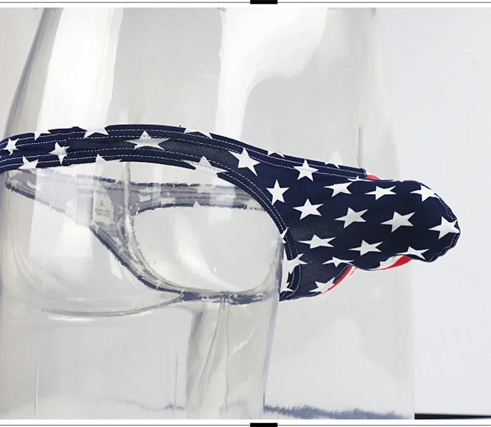 Sexy Männer USA Flagge gedruckt Slips g Strings Riemen rutscht t zurück Hombre Unterwäsche amerikanische Flagge Streifen gedruckt Riemen männliche Höschen