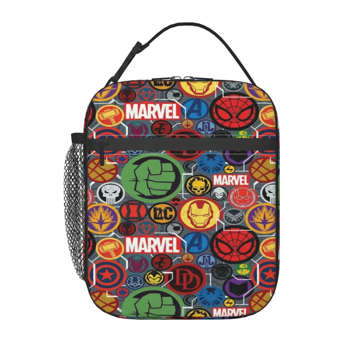 

Изолированная сумка для обедов Marvel Spider-Man, подходит для работы и учебы, герметичный и сохраняющий холод контейнер для еды Avengers.