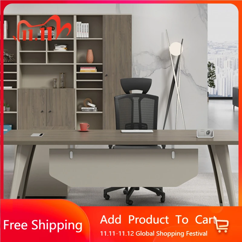 

Conference Drawer Office Computer Table Base Wide Wooden Study Computer Desks Storage Aesthetic Biurko Living Room Furniture