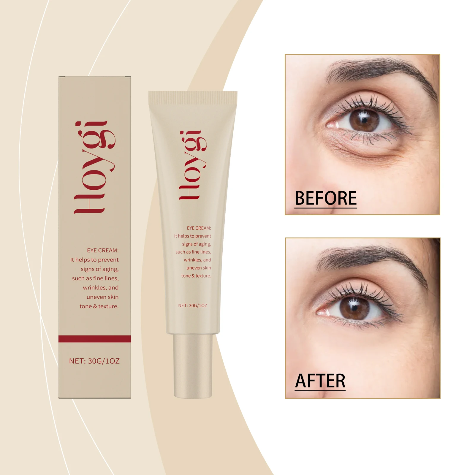 

Anti-Aging Eye Cream – Reduces Fine Lines, Wrinkles & Dark Circles | Hydrating, Fragrance-Free Formula