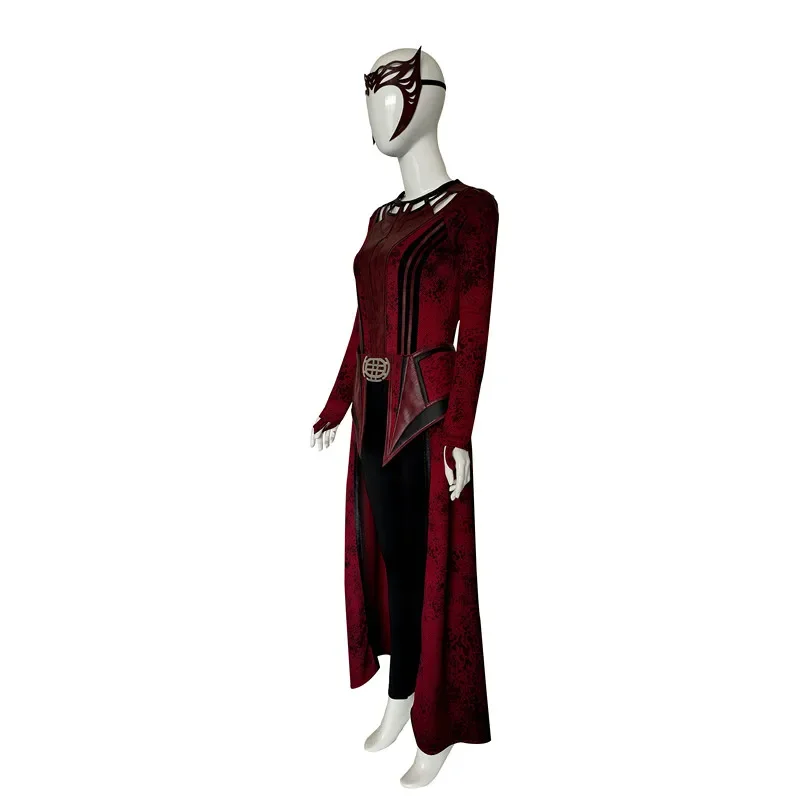 Cafele Frauen Wanda Maximoff Cosplay Kostüm scharlachrote Hexe Kopf bedeckung Umhang und Hosen komplettes Set Outfit Halloween Accessoires Requisiten