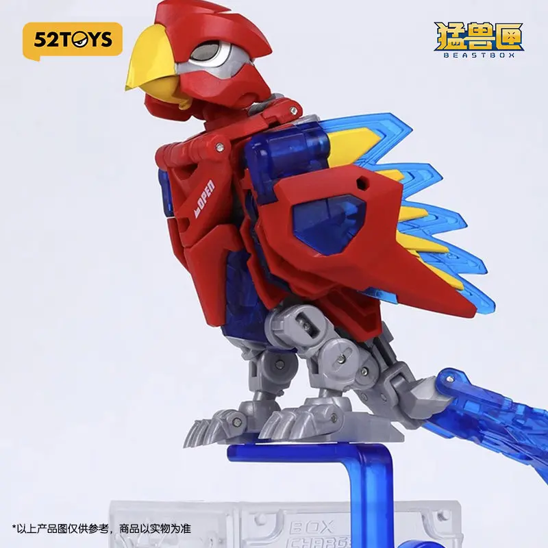 Beastbox Echo Parrot Jouet transformable Modèle articulé 52toys Décoration de collection Ornement pour enfants et collectionneurs