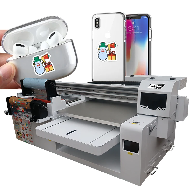 UV 6090 sticker label phone case making printing machine multi-function printers for small business roll flat all in one printer