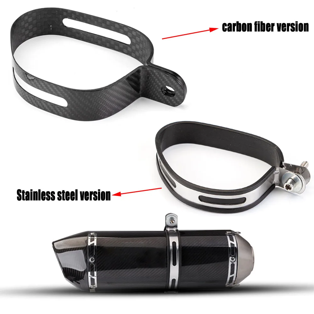Motorcycle exhaust pipe retainer ring, angled triangular Roman rim, stainless steel carbon fiber tie ring, hanger, clamp.