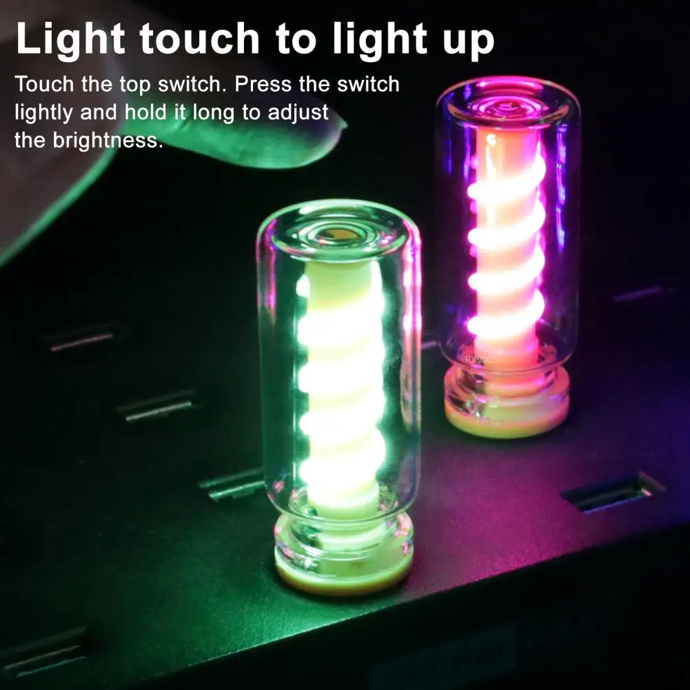 

Yellow Warm Bulb Lighting Mini Camping White Cob Atmosphere 5v Cold Retro Usb Led Filament Night Light Dimming Car Dc Touch Lamp