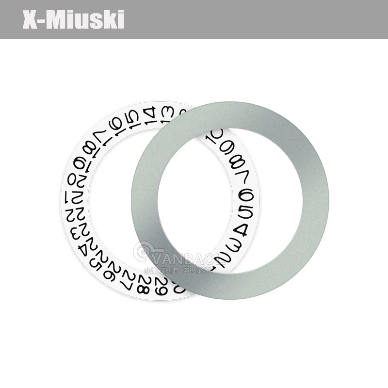 NH35 NH36 ホワイトデイデイト文字盤 NH35 NH36 4R35 4R36 7S 日本製自動巻きムーブメント NH35 デイト文字盤ホイール貼り付けパッチ