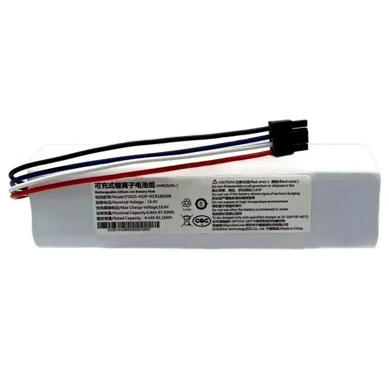14.4V 6800mAh,Battery X10+PLUS B101CN OMNI 1S for Xiaomi Mijia and Dreame F9 D9 L10 Pro Plus S10 S20 X10 Sweeping Mopping Robot