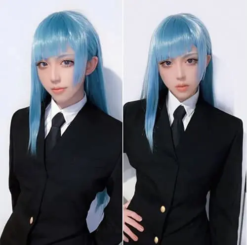 Anime Cosplay Maki Zenin Wigs Dark Green Ponytail Heat Resistant Synthetic Hair Cosplay Wigs Halloween view 6