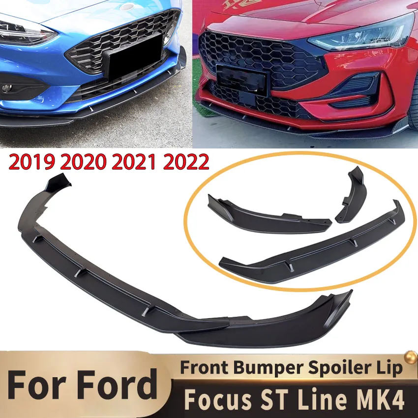 

For Ford Focus ST Line MK4 2019 2020 2021 2022 Front Bumper Spoiler Lip Refit Lower Splitter Diffuser Blade Body Kits Guard