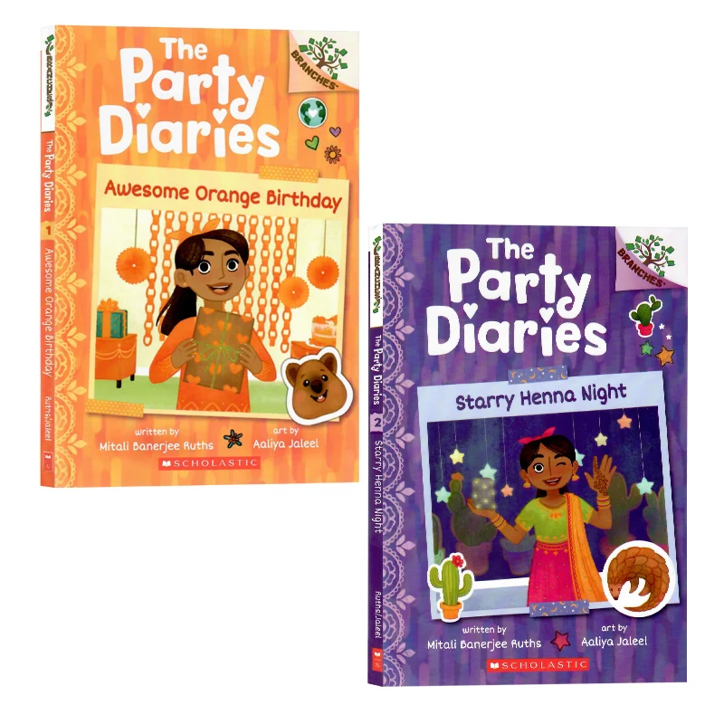 

2 books/set, The Party Diaries, Children's books aged 5 6 7 8 English book, Graphic Novels HJ-053