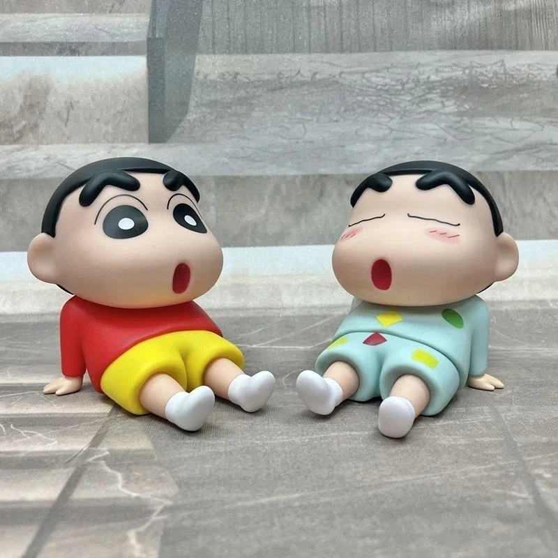 Anime Crayon Shin-chan Cell Phone Holder Figures Nohara Shinnosuke Action Figures PVC Model Collection Toys Periphery Toy Gifts