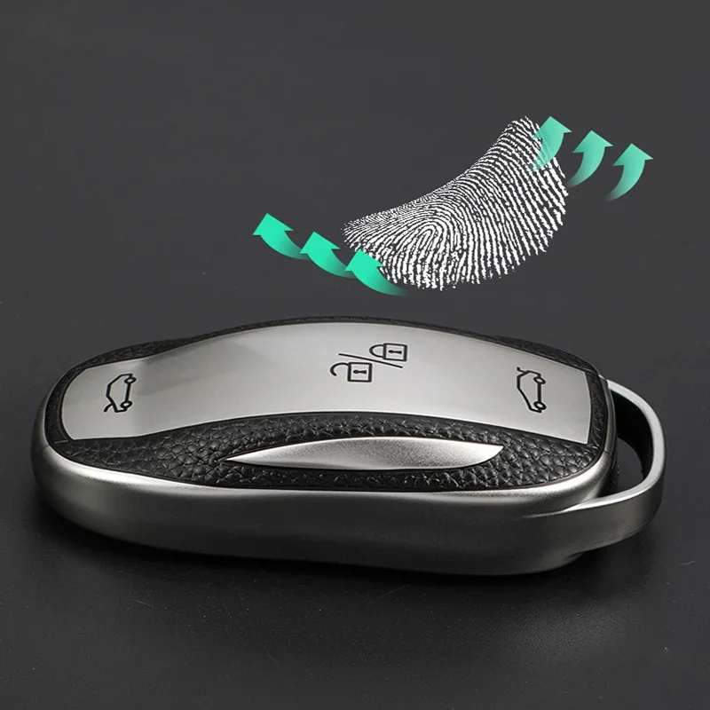 Car Key Case for Tesla Model S Model 3 Model X Leahter TPU Car Remote Smart Key Cover Case Shell Holder Fob Keychain Protector