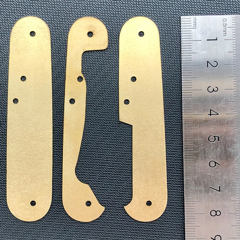 1pc 3 Types 0.8MM Thickness Knife DIY Making Parts Brass Back Spacer Board Liners Lining For 84MM VICTORINOX Swiss Army Knives