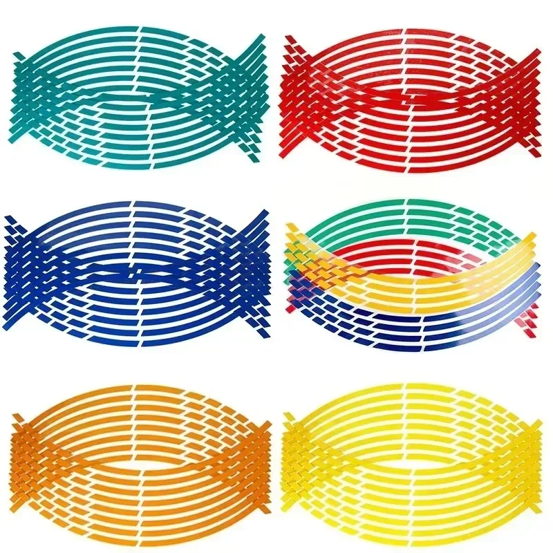 

Motorcycle stickers, universal reflective stickers for car tires, waterproof tape for wheels motociclista accesorios