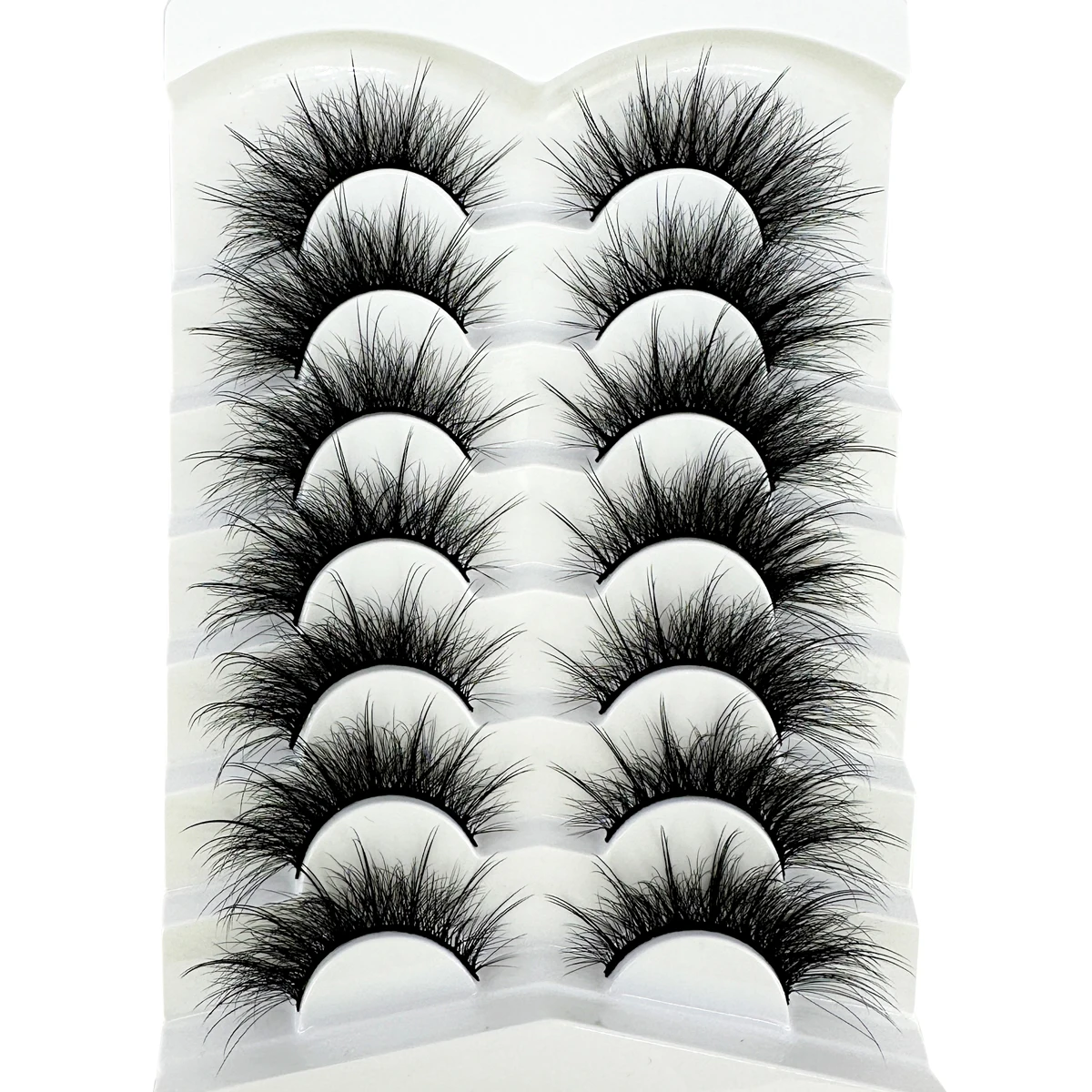 Ciglia finte 5D Fluffy Faux Mink Lashes Wispy Fairy Cat Eye Lashes Spiky Strip Lashes Extension Natural Volume ciglia finte