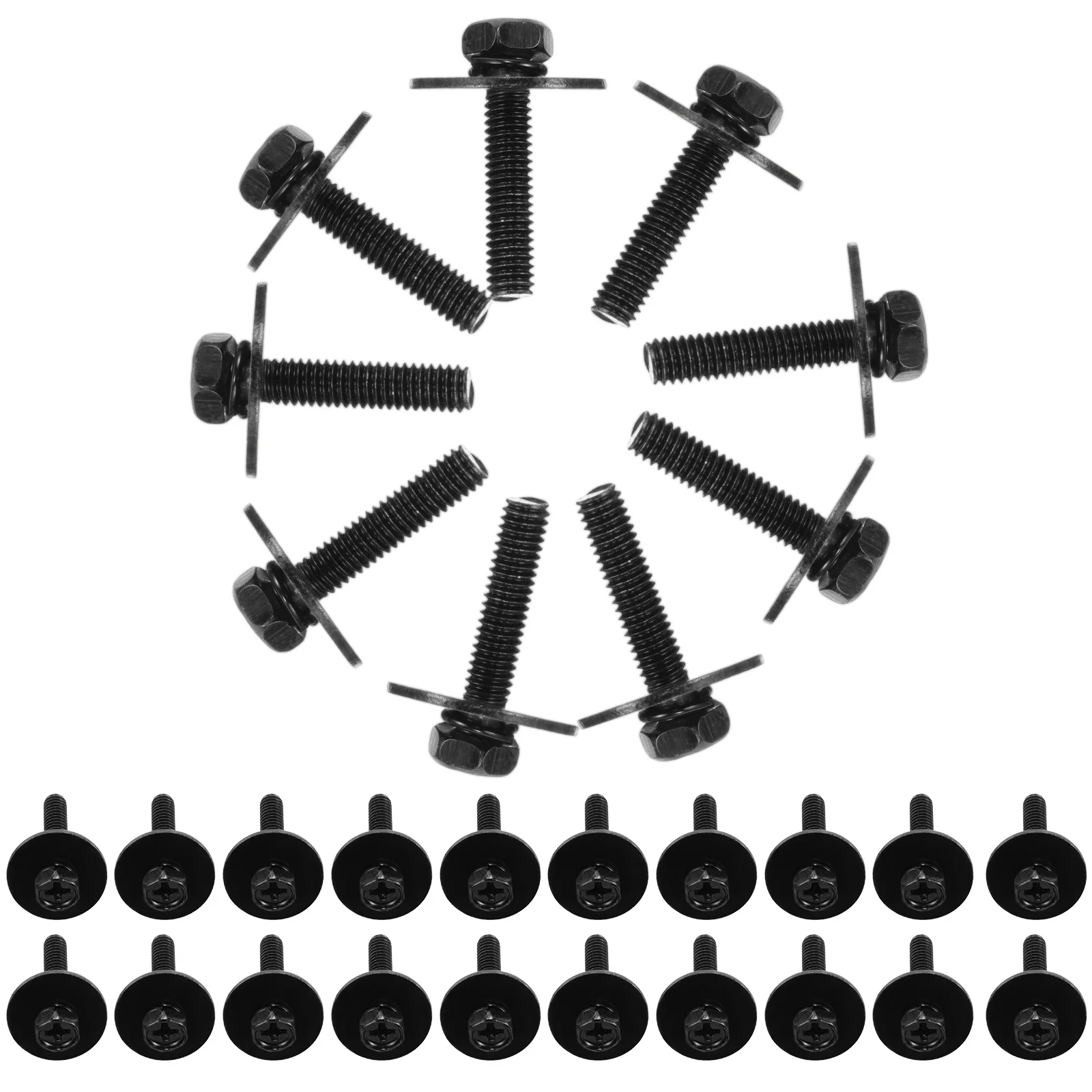 

100pcs Screws Metal With Washers For Set Lugs Replacement Snare Bass Drum Nuts Durable Fasteners Drum Set Accessories