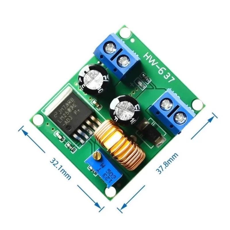 DC Adjustable Booster Module LM2587 High-power Booster Regulator Power Board 3V5V12V to 19V24V30V36V