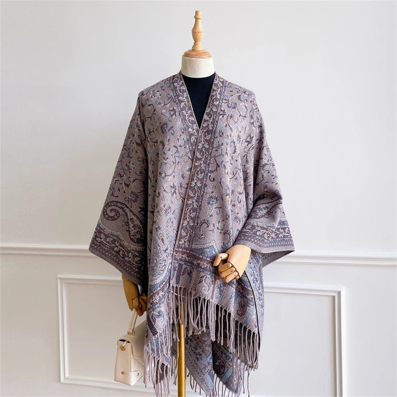 

Luxury Brand Autumn Cashmere Pashmina Shawl Scarf Lady Wrap Warm Winter Scarves Design Print Female Foulard Cotton Poncho Stoles
