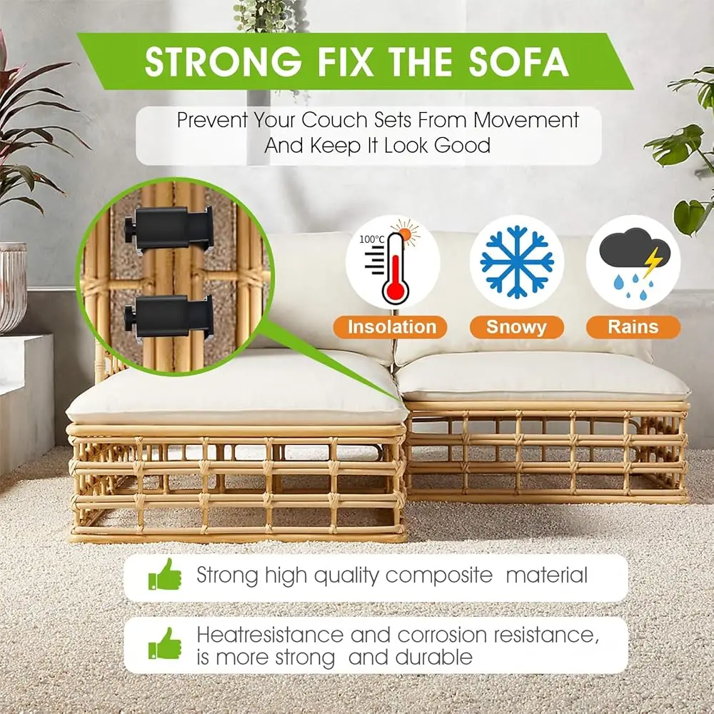 Adjustable Outdoor Furniture Clips Patio Sofa Clips,Sectional Sofa Furniture Cs,Rattan Furniture Clamps Wicker Chair Fasteners,