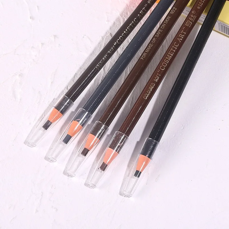 Pencil Eyebrows Color Cheap and Full Makeup Waterproof Eyebrow Pencil Tatoo Cosmetics Free Female Makeup Material Professional