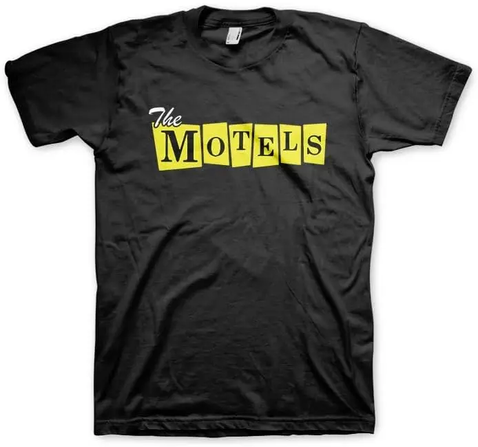 The Motels Red Cut Out Black Short Sleeve T Shirt New Wave Band Vintage Style Graphic Tees