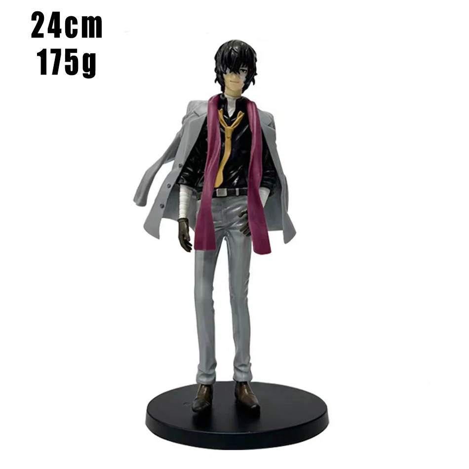 24cm Japanese Anime Dazai Osamu Figurine Bungo Stray Dogs Action Figures PVC Model Collection Peripheral Toys Birthday Gifts