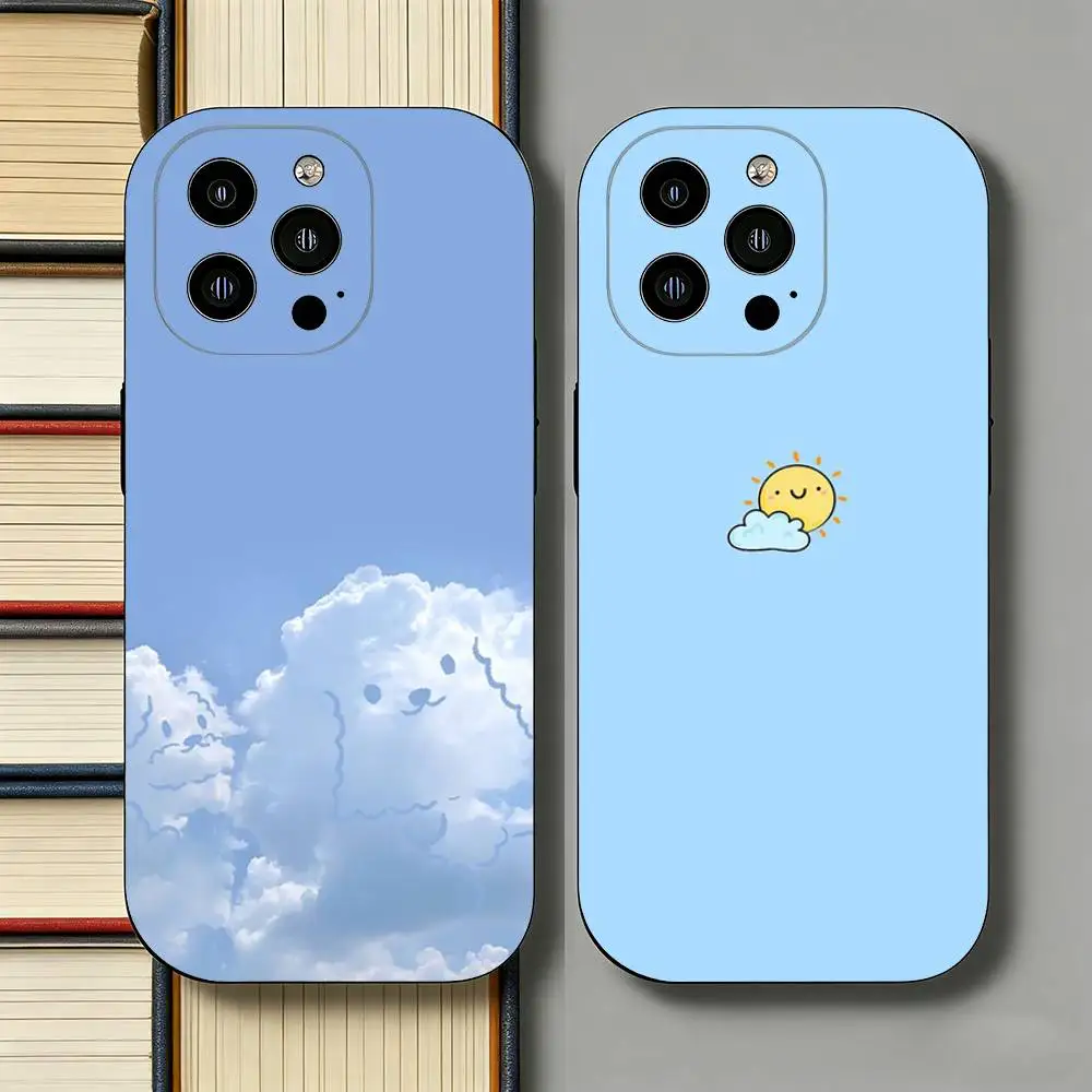 

Simple little white cloud Phone Case for iPhone 17 Air 16 Pro Max 16e 15 Plus 14 13 Mini 12 11 Back Cover