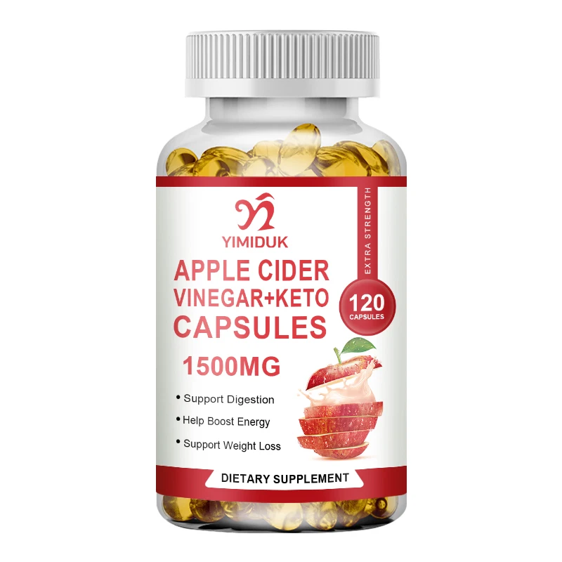 

Apple Cider Vinegar Supplements with Mother - 1500 mg - ACV Capsules for Digestion, Keto, Cleansing, and Balanced Nutrition