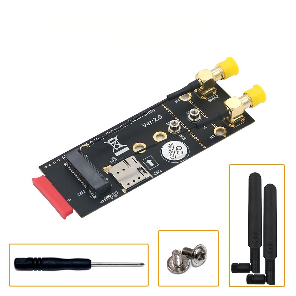 M.2 key B to NGFF KEY B Adater with NANO SIM card slot antenna development board for RM500Q RM500U 3G 4G 5G network card Module