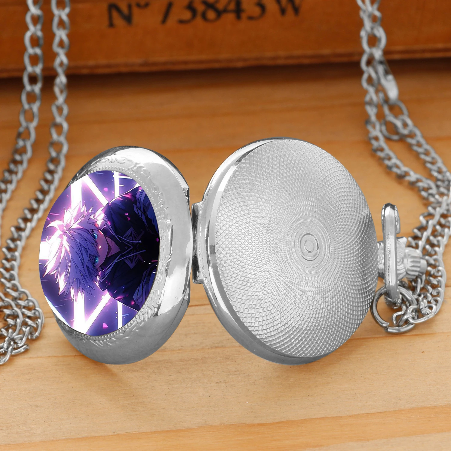 Montre de Poche à Quartz Thème Killua pour Homme et Femme, Pendentif Classique en Verre, Cadeau avec Numérisation Arabe