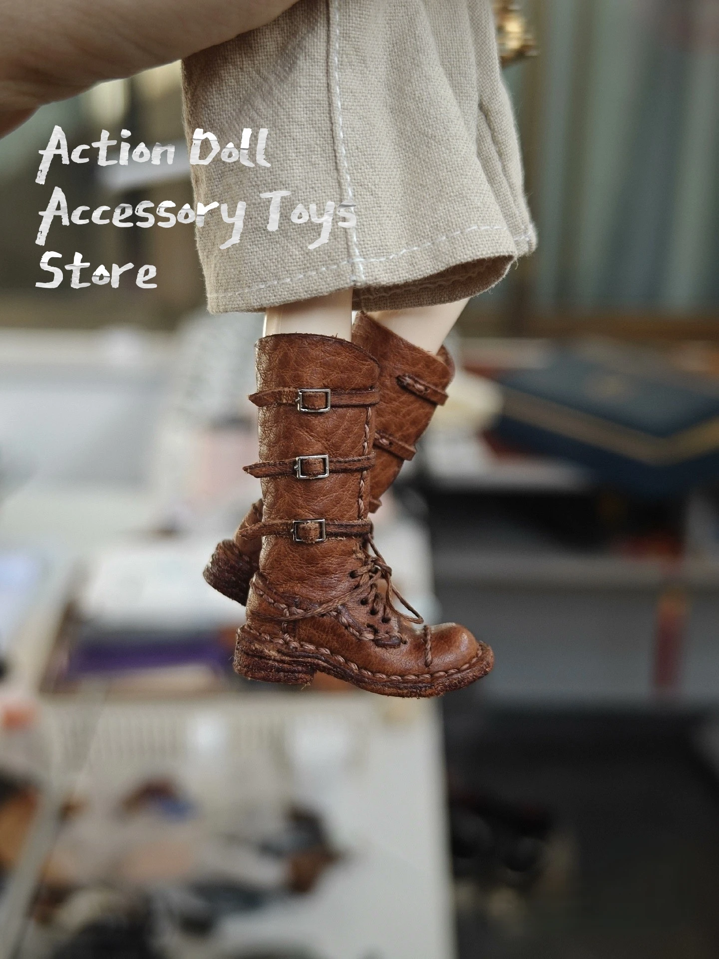 새로운 blyth 인형 손으로 묶인 버클 부티 인형 신발 Blythe ob24 ob22 작은 물고기 몸 Bjd 인형 액세서리