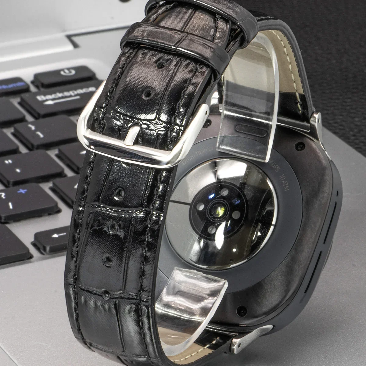 Кожаный ремешок для часов Samsung Galaxy Watch 7 Ultra 47 мм, разъем из нержавеющей стали, аксессуар, Galaxy Watch 7ultra, женский и мужской ремешок
