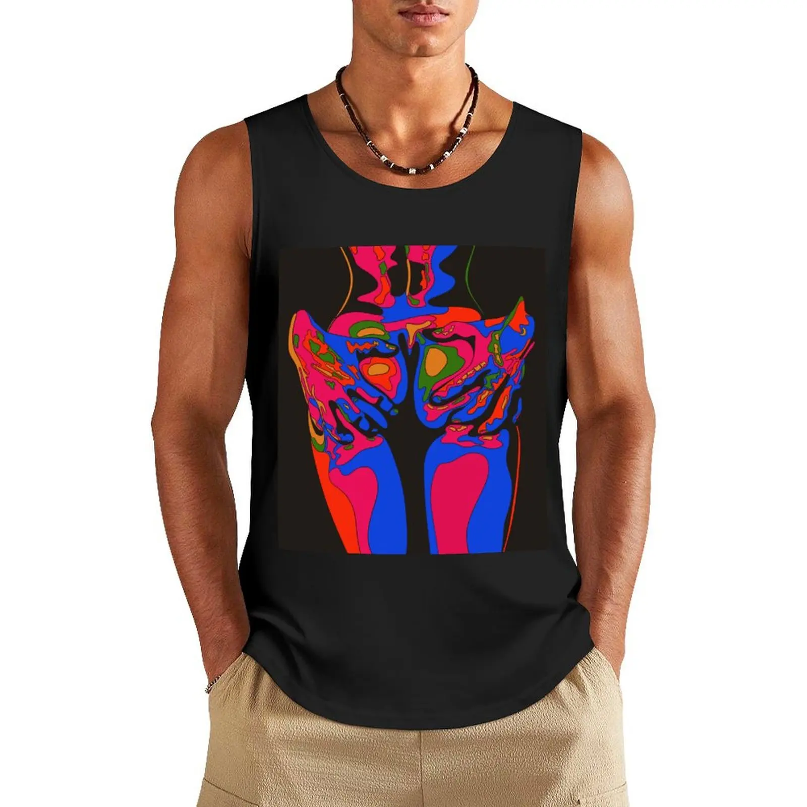 Squeeze Tank Top Men's gym articles Man sleeveless shirt Gym T-shirts for men