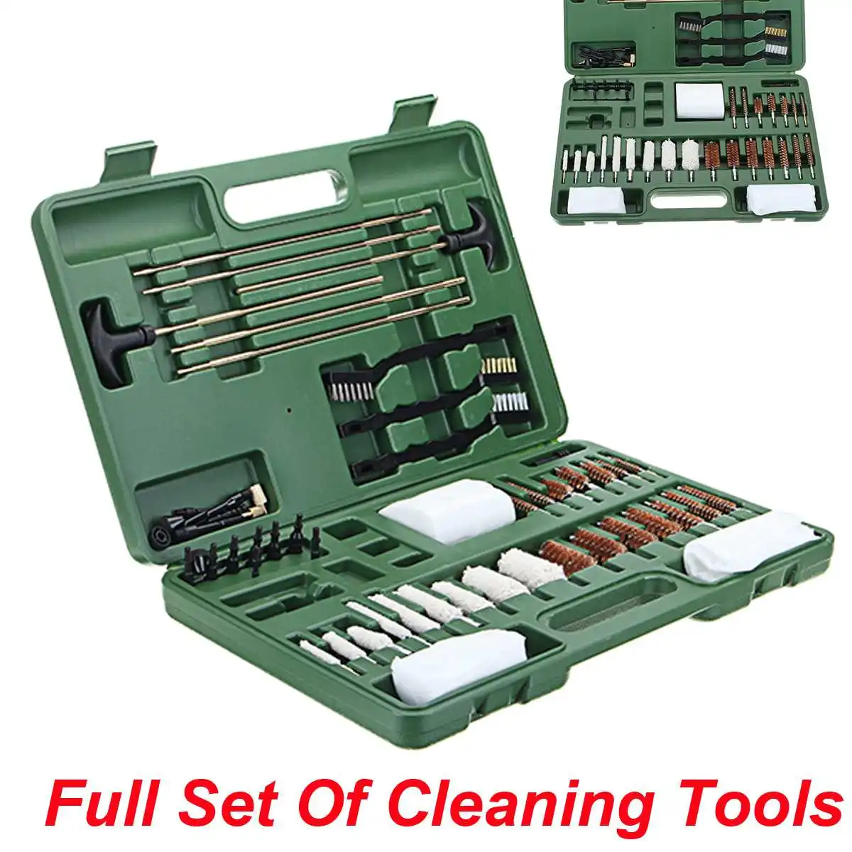 Universal 62pcs Glock Gun Cleaning Tool Kit Set Oil Can Rifle Shotgun Pistol Cleaner Brush Professional Toolbox for Hunting