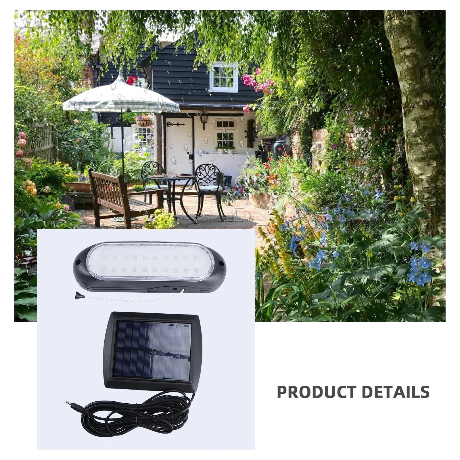 

Solar String 5M Extension Cable Waterproof Led Rope Light Bar Working Time Garden Patio Bedroom Outdoor Hanging Lights