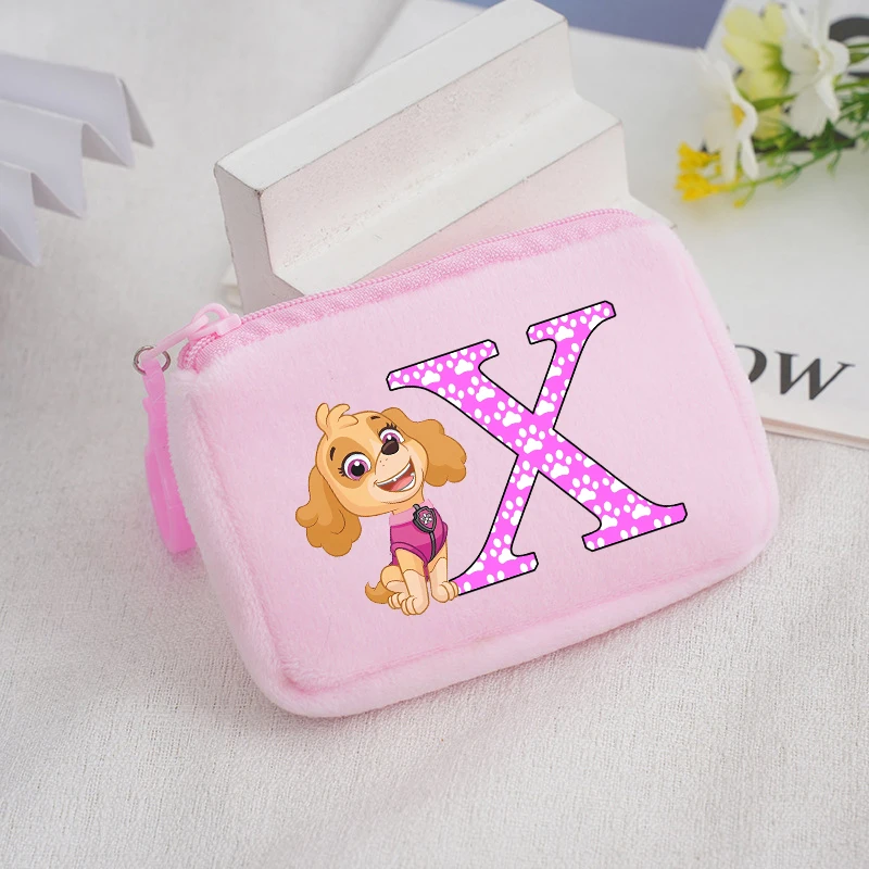 Monedero de felpa de la Patrulla PAW, billetera Skye de dibujos animados para niñas, bolsa de almacenamiento bonita portátil, bolsas de cosméticos, bolso Kawaii, regalos de cumpleaños para niños