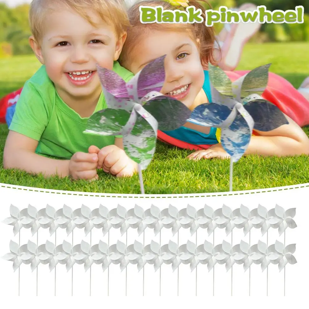 30pcs Heat Transfer Diy Pinwheel Sublimation Blank Pinwheels For Outdoor Garden Lawn Yard Decorations Children Toys R0g3