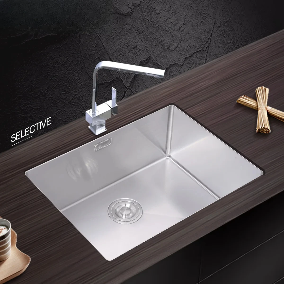 PYH modern education technology 304 thickened stainless steel sink kitchen rectangular sink