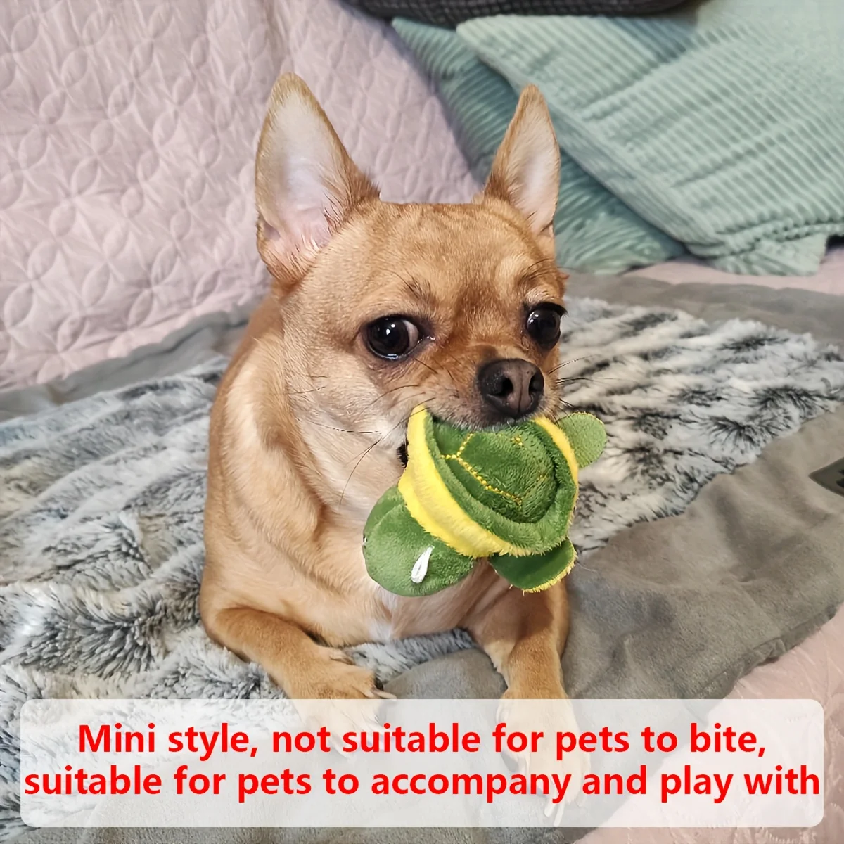 1Pcs Durable Turtle Design Pet Grinding Teeth Plush Toy Cartoon Mini Turtle Plush Interactive Dog Toy