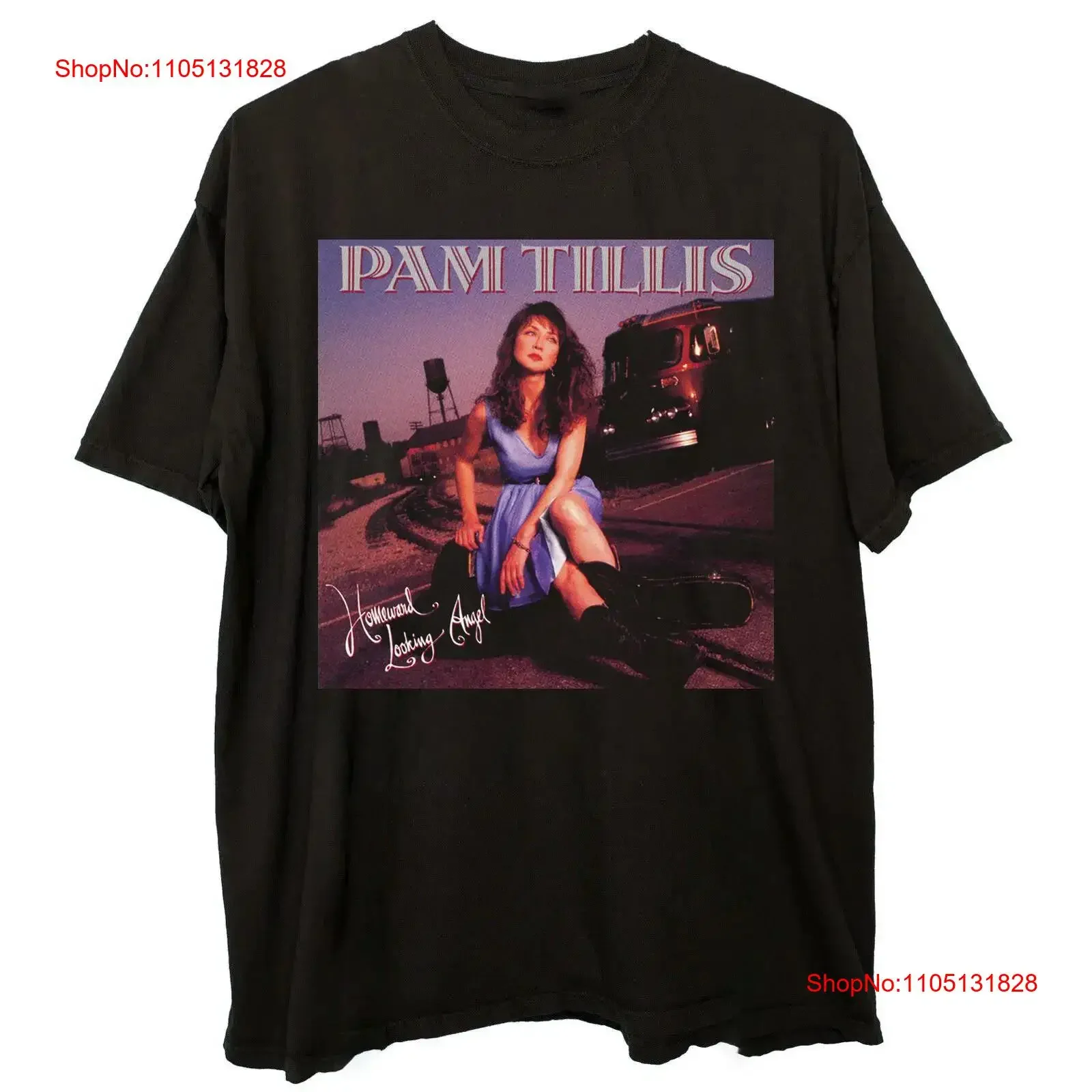 Pam Tillis Homeward Looking Angel Adult Cotton T Shirt Short SB319 vintage Washed Stretched fashion Comfortable