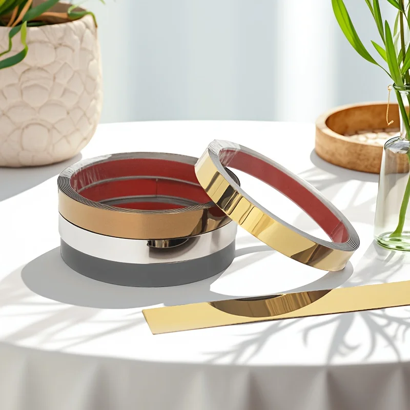 12 Meter Four-Color Stainless Steel Decorative Strip, Self-Adhesive Anti Fouling, Easy To Install, Indoor Multifunctional Line.
