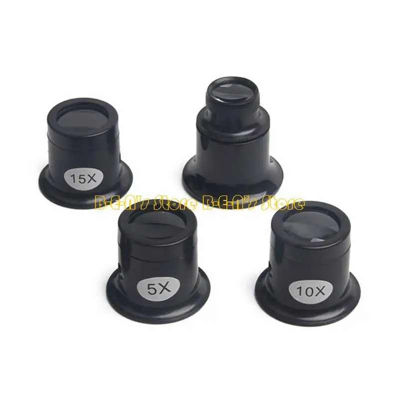 Y1AD 4Pcs Magnifier Watch Repair Hand Magnifier Watch Magnifier 5-20X Eyepiece Loupe