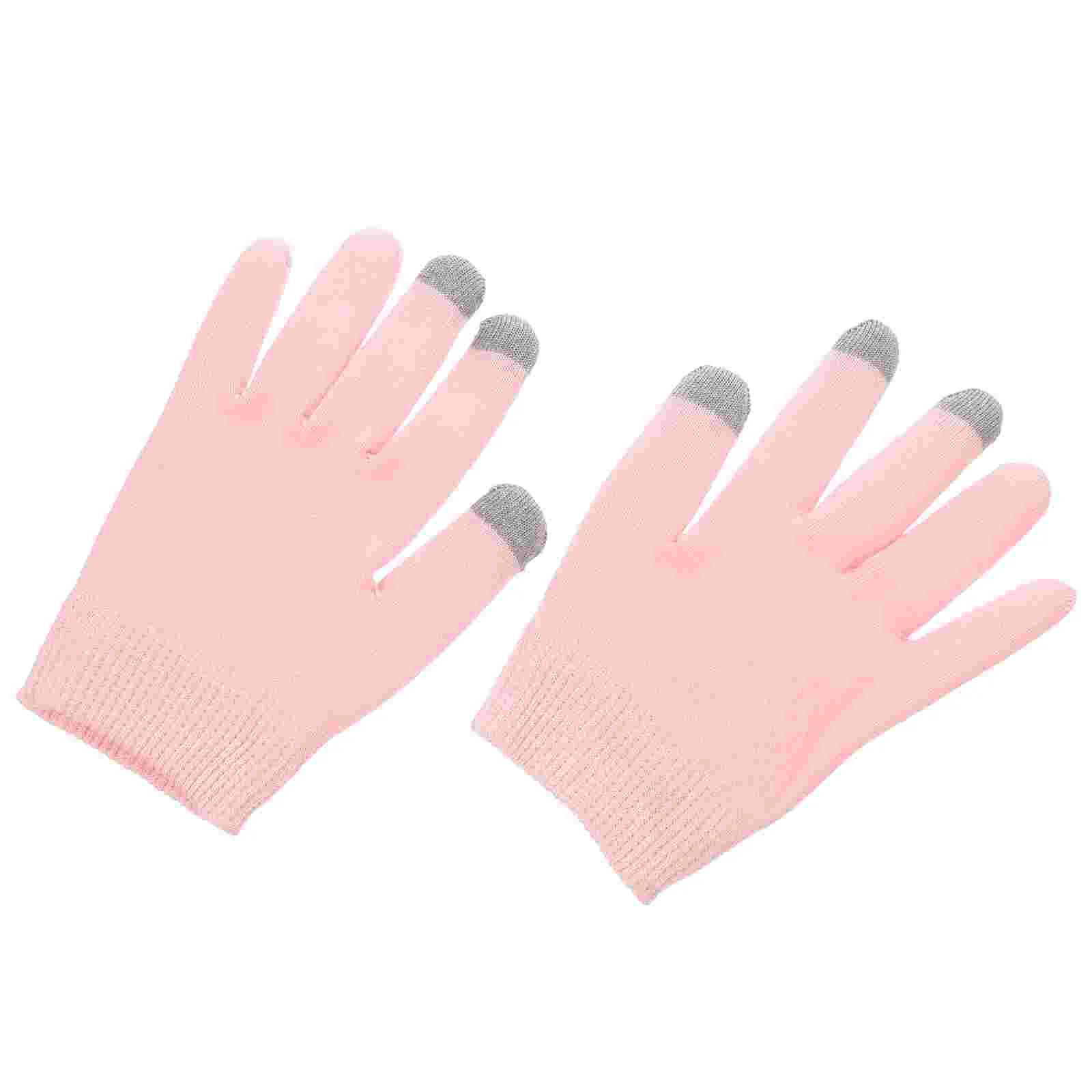 

Gel Pink Moisturizing Lotion Hand Caring Gloves for Women Miss Anti UV Moisturizer