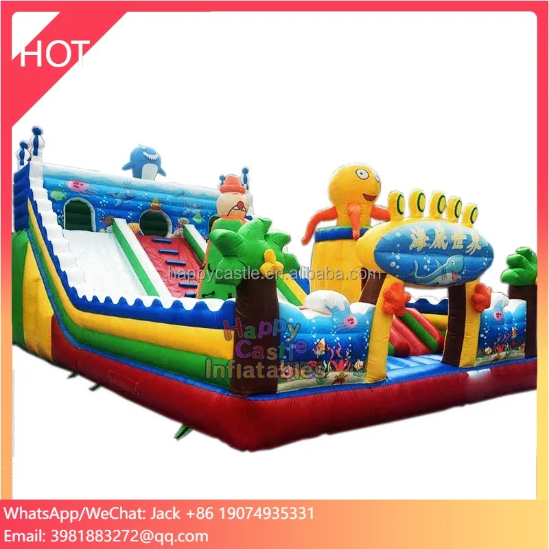 

Ocean World Big Inflatable Castle Amusement Park Carnival Games Inflatable Toys Accessories for Sale