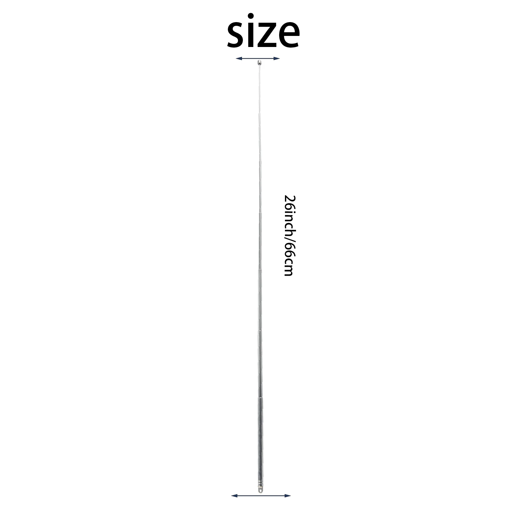 Antenne de radio AM, FM et TV, 6 000 divulguer, longueur 66 cm, 7 sections