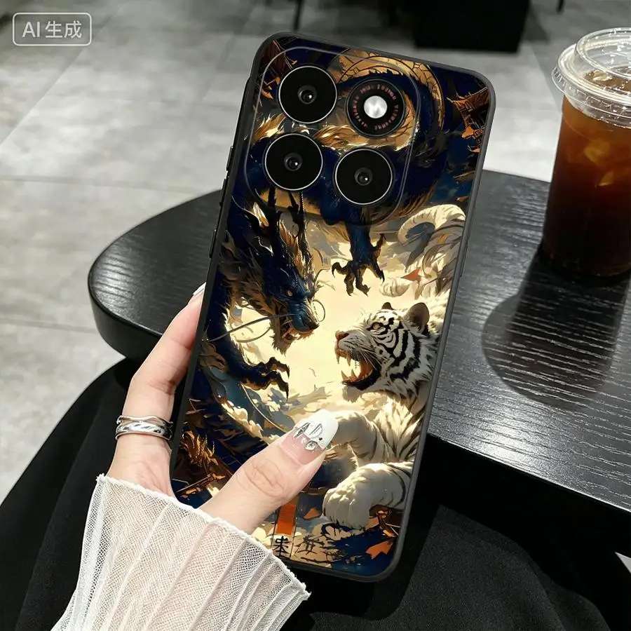 Case for Motorola G96 G22 G32 G71 G50 G53 G30 G85 G86 G52 G51 G73 Edge 70 50 40 20 Pro 30 Lite S30 G60s Phone Cover Tiger Ink view 3