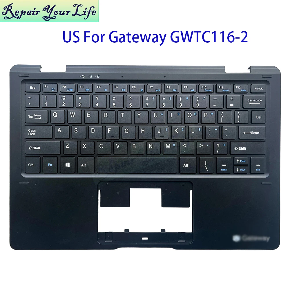 

US English Keyboard Topcase Palmrest For Gateway GWTC116-2BL GWTC116-2BK GWTC116-2 Notebook Top Case Cover MB2549011 YMS-0190-A
