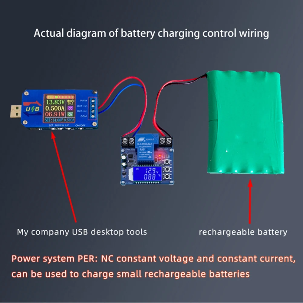 DC6-60V 30A baterai penyimpanan modul kontrol pengisi daya papan pelindung saklar waktu layar LCD XY-CD63L