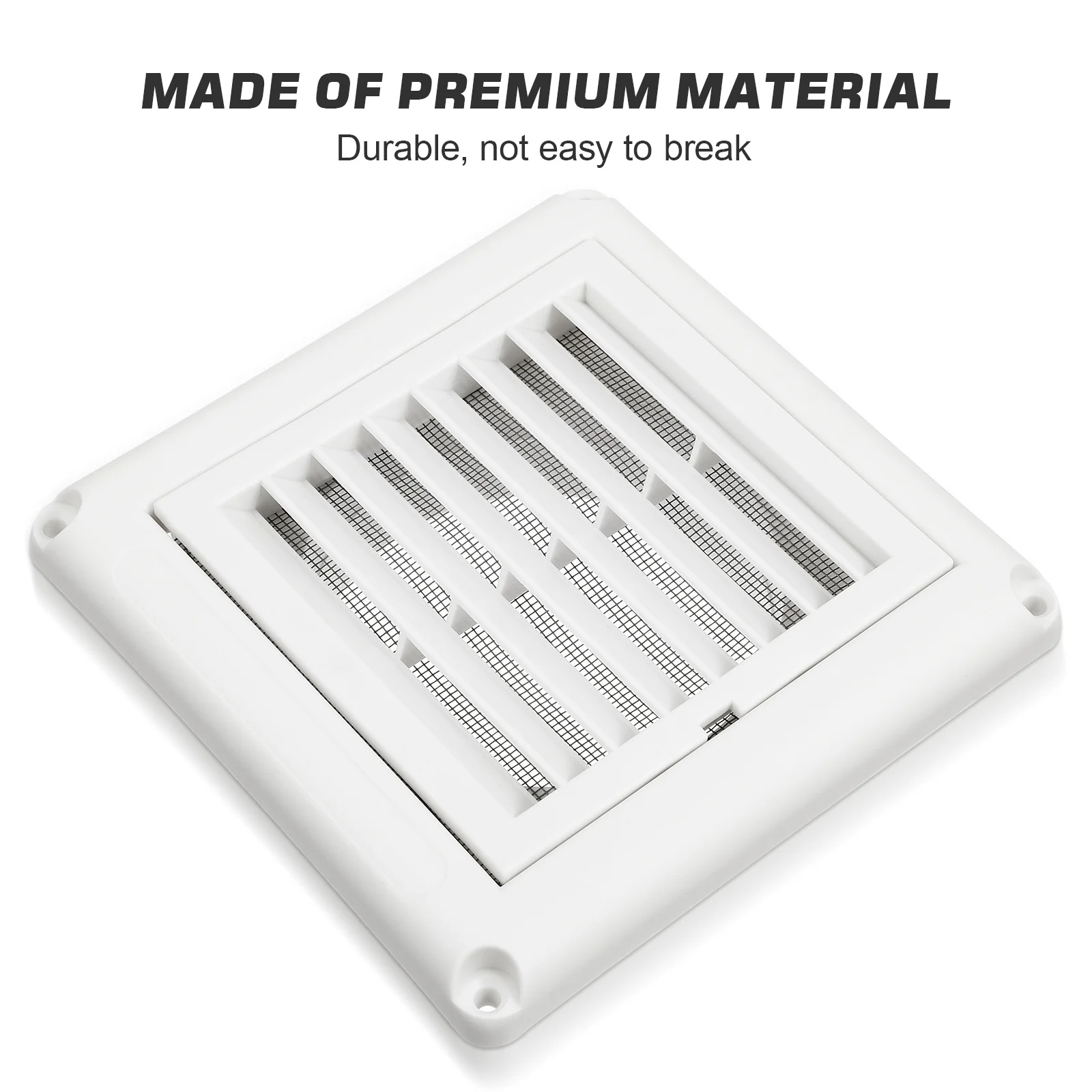 벽 천장용 화이트 플라스틱 에어컨 구멍 덮개, 내장형 방충망이 있는 환기 그릴 커버, 가정 사무실 욕실용