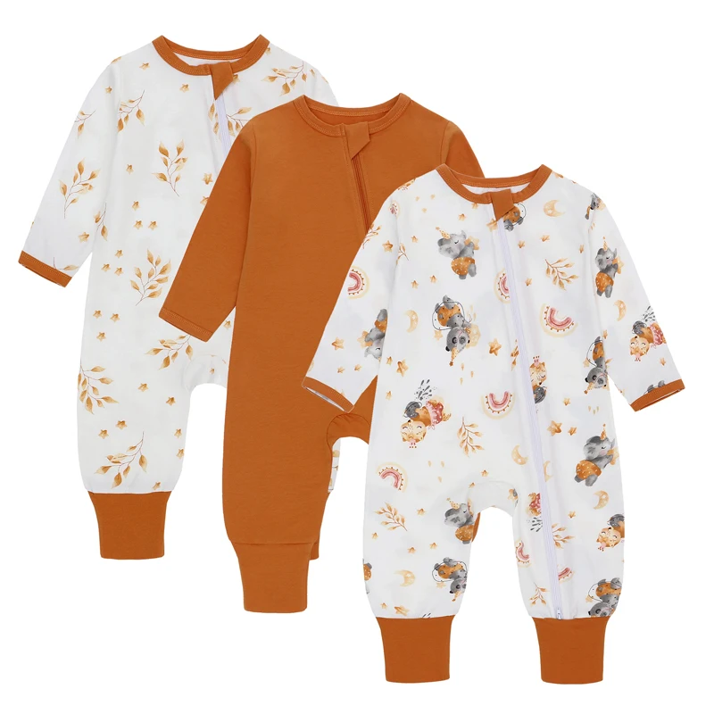 

IYEAL 100% Cotton Newborn Rompers Baby Boy Girl Toddler Clothes 3Pcs/Lot Infant Spring Fall Pajamas Bebe Costume Home Wear